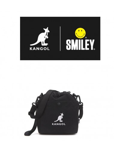 Kangol x Smiley Drawstring Bag- Black 8010